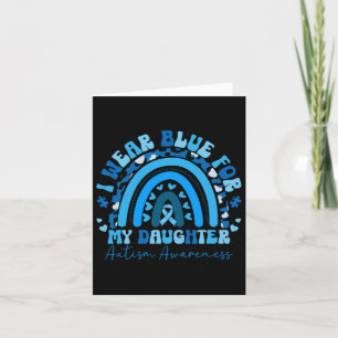 Tarjeta Yo Uso Azul Para Mi Hija Autism Awareness Paren