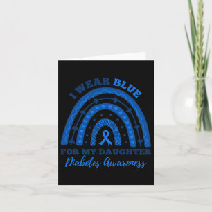 Tarjeta Yo Uso Azul Para Mi Hija T1d Tipo 1 Diabetes Aw