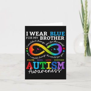 Tarjeta Yo Uso Blues Para Mi Hermano Concienciación De Aut