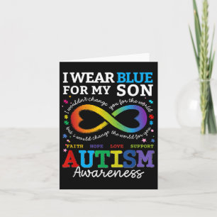Tarjeta Yo Uso Blues Para Mi Hijo Conciencia De Autismo Ma
