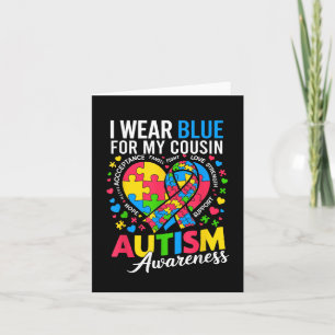 Tarjeta Yo Uso El Azul Para Concienciar Sobre El Autismo D