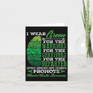 Tarjeta Yo Uso El Verde Para Los Guerreros Awaren De Salud