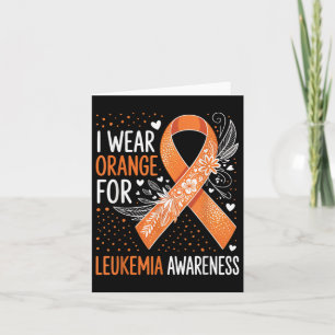 Tarjeta Yo Uso Naranja Para Leukemia Guerrero De Concienci