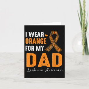 Tarjeta Yo Uso Naranja Para Mi Papá Leucemia Cáncer