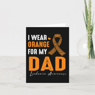 Tarjeta Yo Uso Naranja Para Mi Papá Leucemia Cáncer