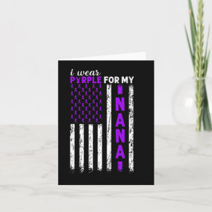 Tarjeta Yo Uso Púrpura Para Mi Cáncer Pancreático Nana Usa