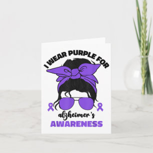 Tarjeta Yo Uso Púrpura Por Heimer Awareness Mes Heimer _