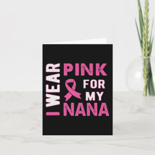 Tarjeta Yo uso rosa para mi conciencia sobre el cáncer de