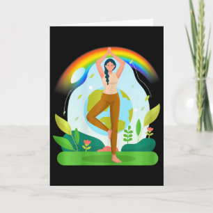 Tarjeta Yoga Amarillo Tierra para Mujeres