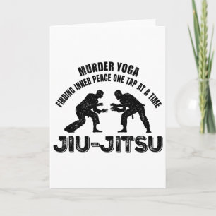 Tarjeta Yoga Asesino Paz Interior Jiu-jitsu Divertido Grap