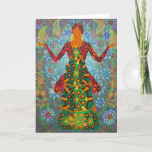 Tarjeta yoga candle 2012 digitalmente - as greeting card