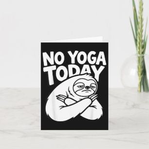 Tarjeta Yoga Divertido Perezoso Perezoso Fitness Humor Sar