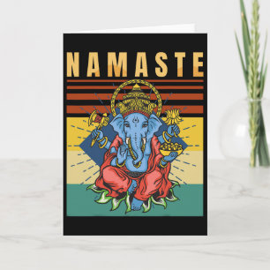 Tarjeta Yoga - Ganesha - Meditación Espiritual - Namaste -