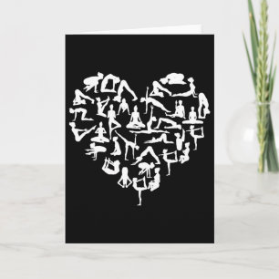 Tarjeta Yoga Gansha Namaste Posturas del Corazón Meditació