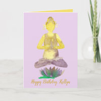 Yoga Lotus Pose Happy Birday