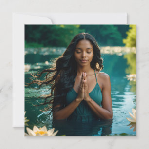 TARJETA YOGA - MEDITACIÓN - CARPE DIEM - BIENESTAR