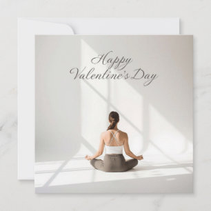 Tarjeta Yoga Meditación Día de San Valentín