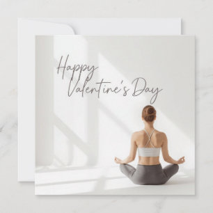 Tarjeta Yoga Meditación Día de San Valentín