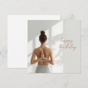 Tarjeta Yoga Namasté Feliz Cumpleaños