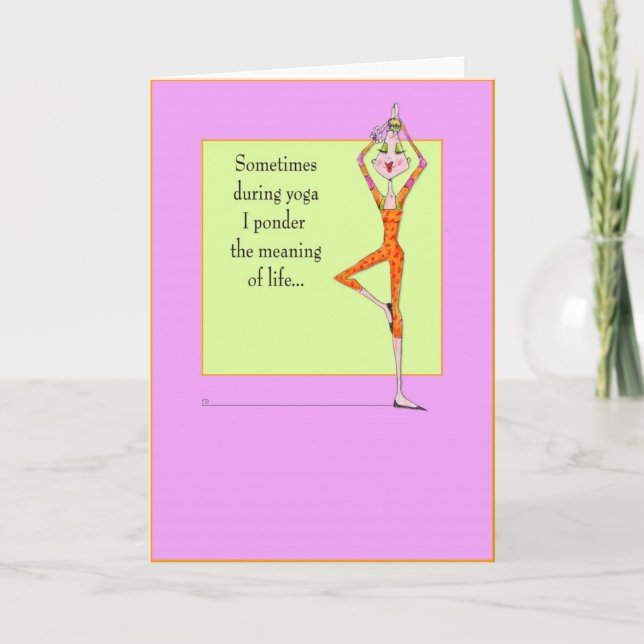 Tarjeta Yoga Pondering Pose (Anverso)