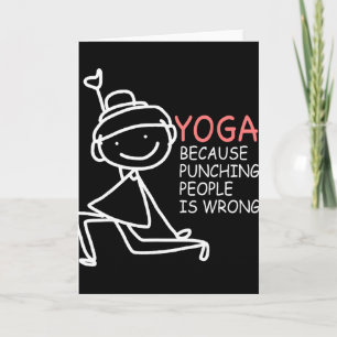 Tarjeta Yoga Porque Golpear a la Gente Está Mal Yoga Chica