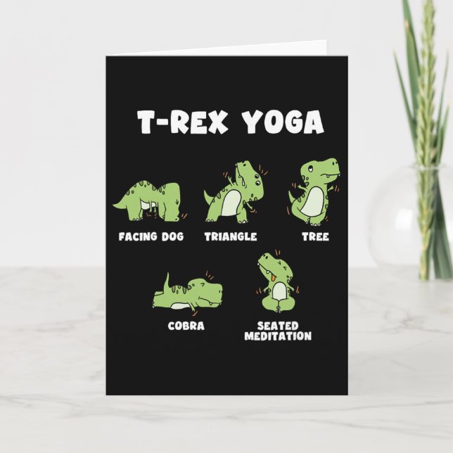 Tarjeta Yoga T-rex  (Anverso)