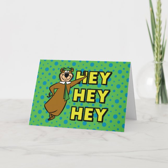 Tarjeta Yogi Bear Hey Hey (Anverso)