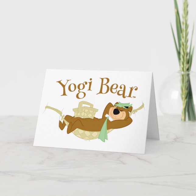 Tarjeta Yogi Bear Picnic Hammock Nap Time (Anverso)