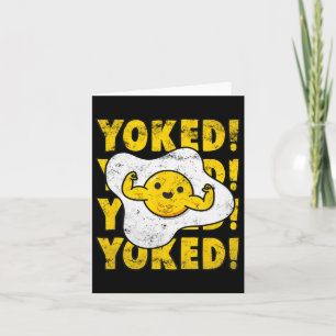 Tarjeta Yoked Bodybuilding Egg Yolk Bulk Men Funny Gym