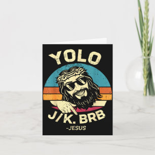 Tarjeta Yolo jk brb día de Pascua resurrección cristiana j
