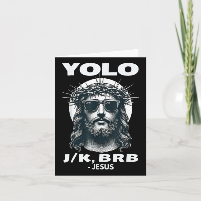 Tarjeta Yolo Jk Brb Jesus Guay Easter Day (Anverso)