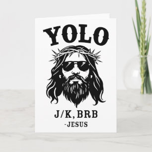 Tarjeta Yolo Jk Brb Jesús Para Pascua Cristiana Religiosa