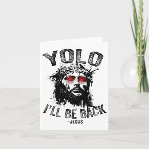 Tarjeta Yolo Volveré Resurrección de Jesús Cristianos Fu