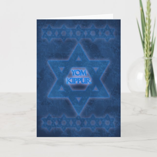 Tarjeta Yom Kipur, Ma'artv, shacharit, musat, mincha (Anverso)