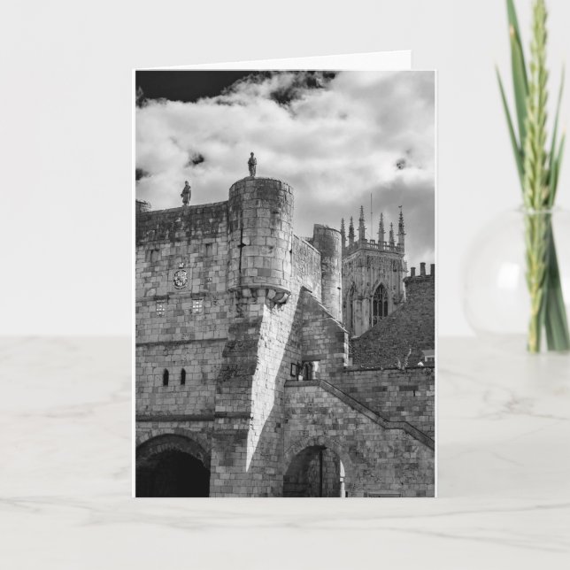 Tarjeta York Minster y Bootham Bar (Anverso)