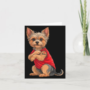 Tarjeta Yorkie con amor de Yorkshire Terrier tatuado