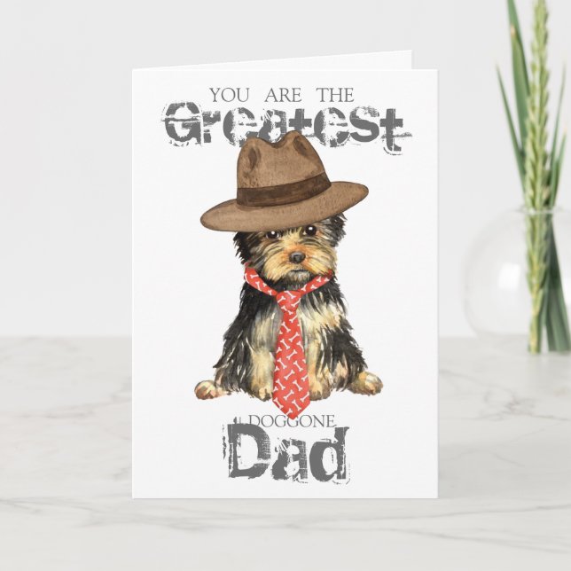 Tarjeta Yorkie Dad (Anverso)