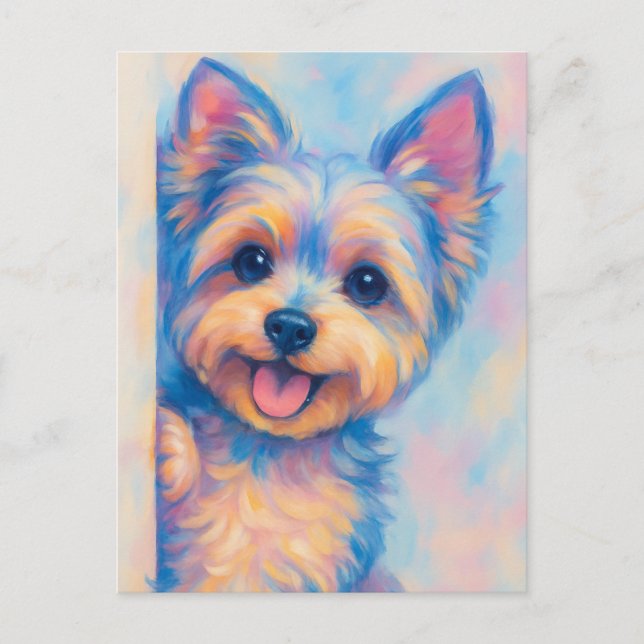 Tarjeta Yorkie - en blanco (Anverso)