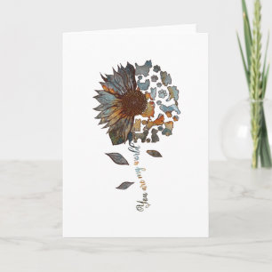 Tarjeta Yorkie Eres Mi Mundo Gráfico De Yorkie De Girasol