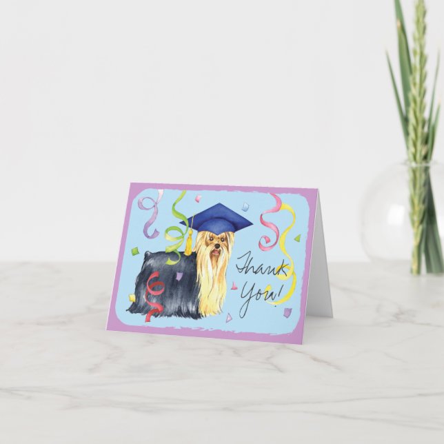 Tarjeta Yorkie Graduate (Anverso)