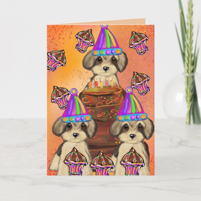 Tarjeta Yorkie Poo (Anverso)