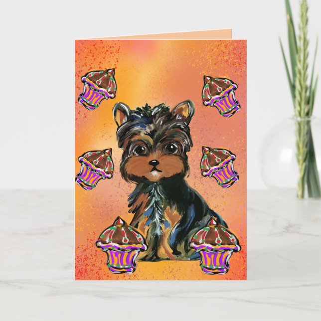 Tarjeta Yorkie Poo (Anverso)