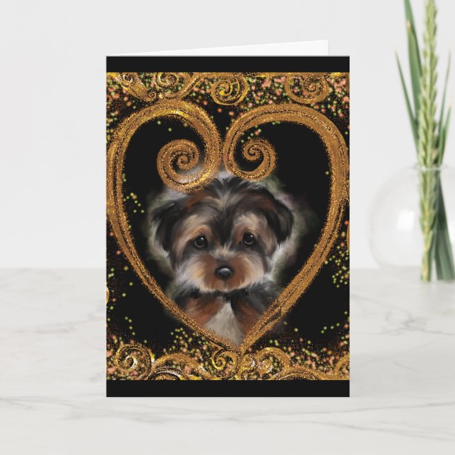 Tarjeta Yorkie Poo (Anverso)