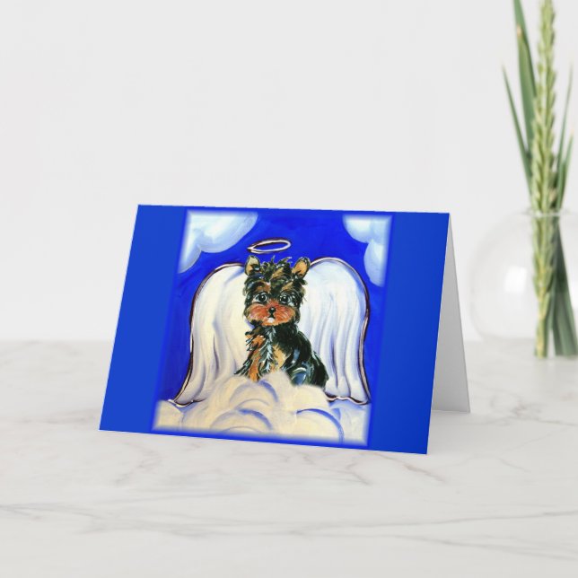 Tarjeta Yorkie Poo Angel (Anverso)