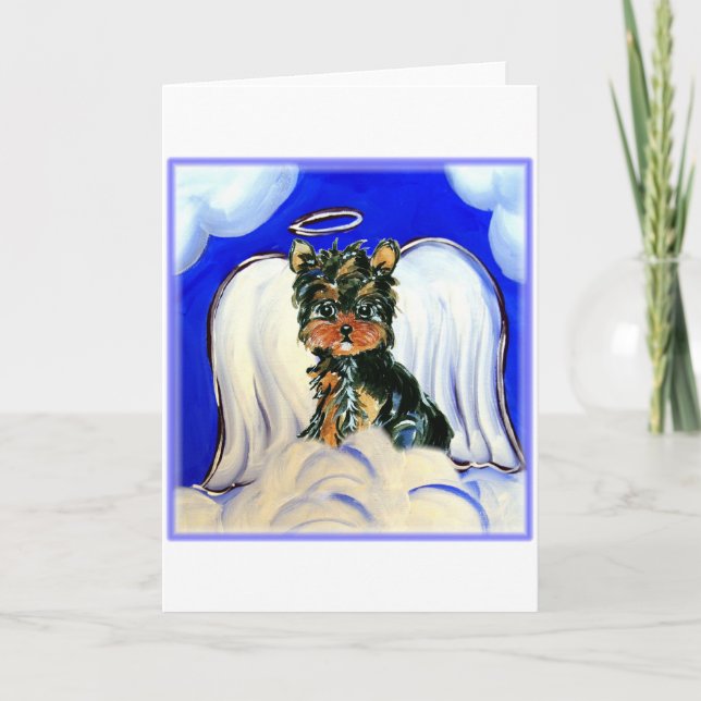 Tarjeta Yorkie Poo Angel (Anverso)