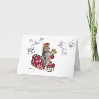 Tarjeta Yorkie viajando París