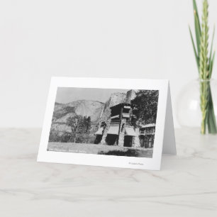 Tarjeta Yosemite, CA - la casa de campo y el valle de
