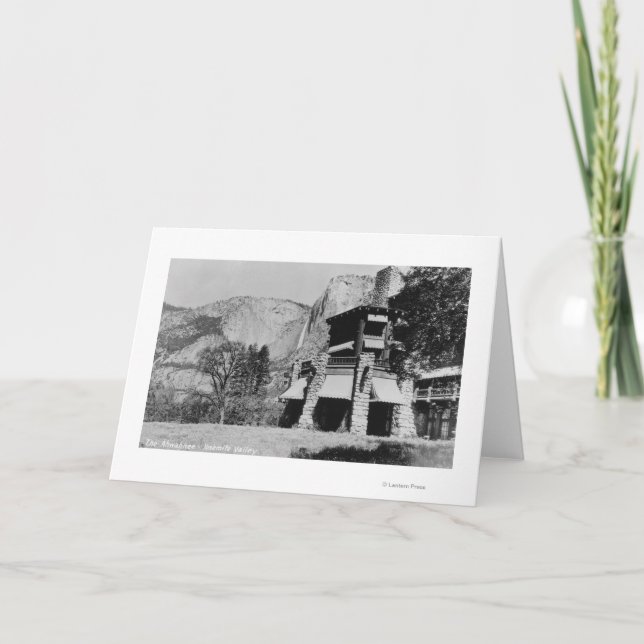 Tarjeta Yosemite, CA - la casa de campo y el valle de (Anverso)