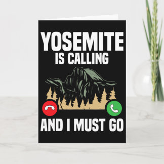 Tarjeta Yosemite está llamando Debo ir de vacaciones Parqu