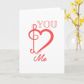 Tarjeta You and Me Romantic Couple